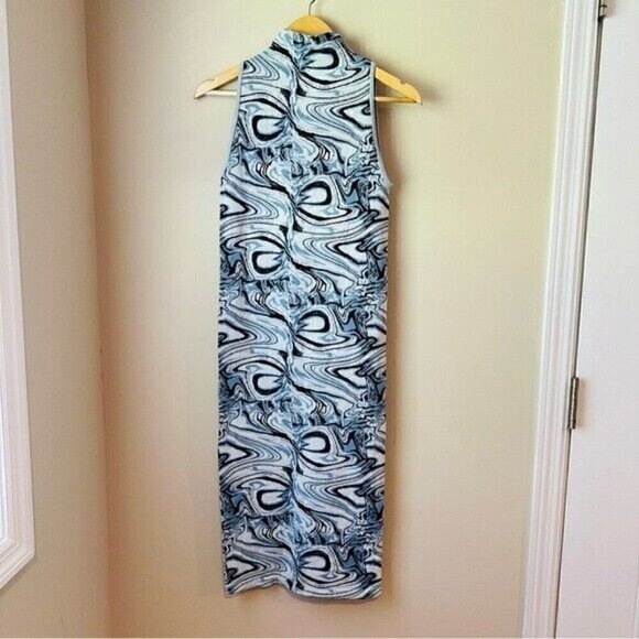 Zara Cut-Out Jacquard Dress Size Small Bloggers Favorite - Picture 5 of 13